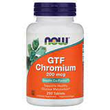 NOW Foods, GTF Chromium, 200 мкг, 250 таблеток  хром