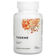Thorne, S.A.T., 60 капсул силимарин, артишок, куркума