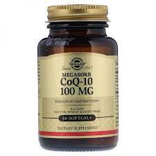 Solgar, Солгар Megasorb с коэнзимом Q-10, 100 мг, 60 капсул