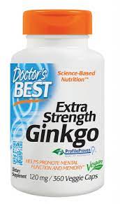 DOCTORS BEST Доктор Бэст гинкго с повышенной силой действия, 120 мг, 360 вегетарианских капсул 