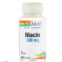 Solaray, ниацин, 500 мг, 100 капсул Витамин В3