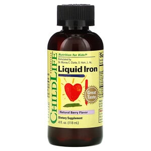 ChildLife, Liquid Iron, с натуральным ягодным вкусом, 118 мл (4 жидк. унции) железо