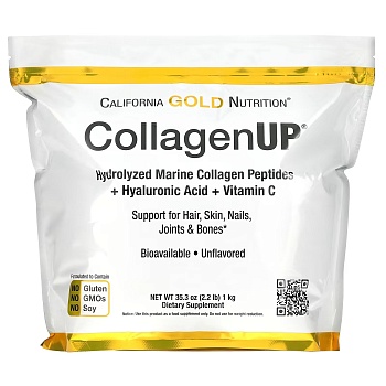 California Gold Nutrition, CollagenUP, коллаген без добавок, 1 кг (2,2 фунта) 