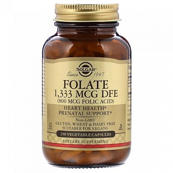 Solgar Солгар Folate 1,333 мкг 250 капс Фолат витамин B9 