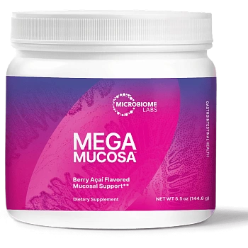 Microbiome Labs Mega mucosa со вкусом ягод асаи - 5,5 унций (144,6 грамма)