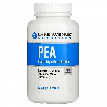 Lake Avenue Nutrition, ПЭА (пальмитоилэтаноламид), 90 вегетарианских капсул 