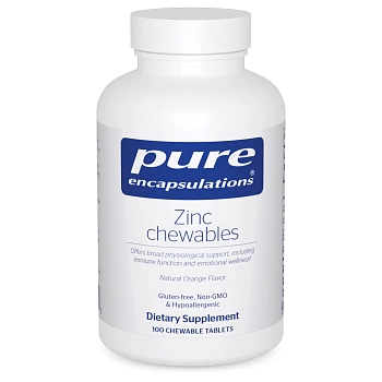 Pure Encapsulations Цинк жевательные таблетки 100 таблеток 