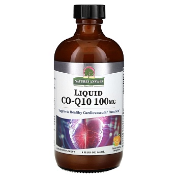 Natures Answer, жидкий коэнзим Q10, со вкусом мандарина, 100 мг, 240 мл (8 жидк. унций)