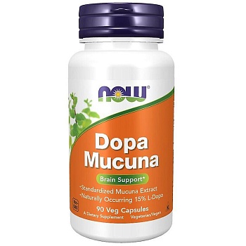 NOW Foods, Dopa Mucuna, 90 растительных капсул