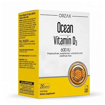 ORZAX Орзакс Ocean Vitamin D3 600 IU 20 мл.