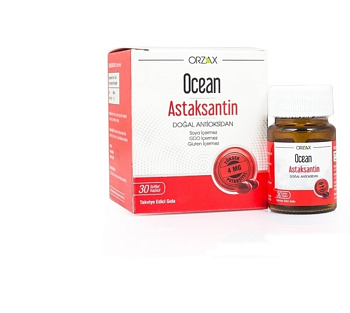 ORZAX Орзакс ocean Astaxanthin Астаксантин 30 капсул 4 мг для поддержки здорового зрения и сияния кожи