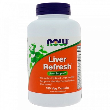 Now foods Liver Refresh 180 капсул расторопша