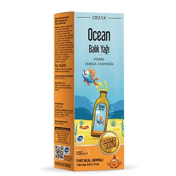 Orzax Орзакс Ocean Fish Oil омега3, 150 мл, Апельсин