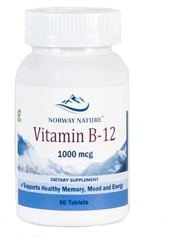 Norway Nature B12 Витамин В-2 1000 мкг 60 таблеток