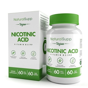 Витамин В3 (Никотиновая кислота) 60мг 60кап