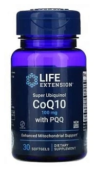 Life Extension, Super Ubiquinol, коэнзим Q10, 100 мг, пирролохинолинхинон, 10 мг, 30 капсул