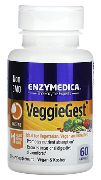 Enzymedica, VeggieGest 60 капсул 