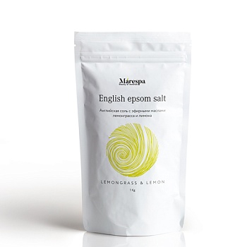 Marespa Английская соль для ванн с маслами лемонграсса и лимона 1 кг