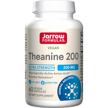 Jarrow Formulas, Теанин 200, 200 мг, 60 вегетарианских капсул 