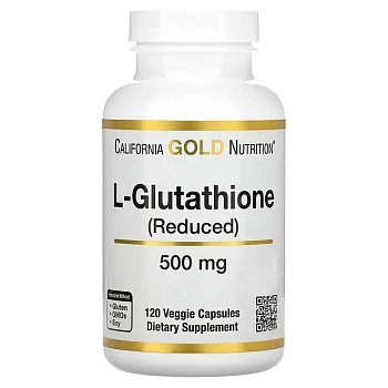 California Gold Nutrition, L глутатион (восстановленный), 500 мг, 120 растительных капсул 