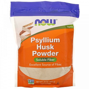 Now Foods, порошок из шелухи семян подорожника, 680 г (1,5 фунта)  Псиллиум