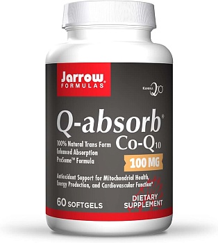 Jarrow Formulas, Q-Absorb, убихинон коэнзим Q10, 100 мг, 60 капсул 
