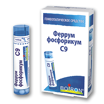 Boiron Буарон Феррум фосфорикум C9, 4 г. гомеопатический монокомпонентн препарат минерально-химического происхождения