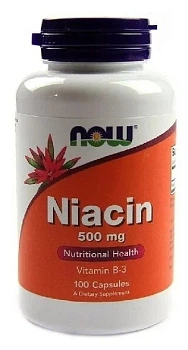 Капсулы NOW Niacin 500 mg 100кап Витамин В3