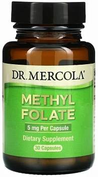 Dr. Mercola, Метилфолат, 5 мг, 30 капсул 