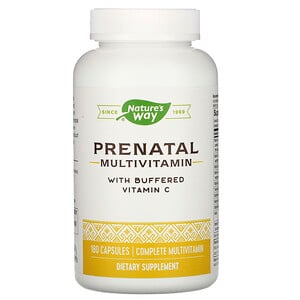 Natures Way, мультивитамины для беременных с буферизованным витамином C, 180 капсул