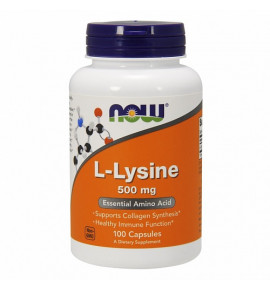 NOW Foods L Lysine  аминокислота лизин 500 мг 100 кап