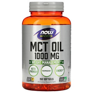 NOW Foods , Питание для физической активности, Масло MCT МСТ, 1000 мг, 150 гелевых капсул