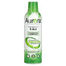 Aurora Nutrascience, Mega-Liposomal R-ALA, R альфалипоевая кислота, со вкусом органических фруктов, 480 мл (16 жидк. унций) 