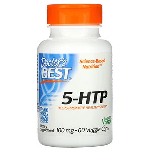 DOCTORS BEST Доктор Бэст 5 гидрокситриптофан, 100 мг, 60 вегетарианских капсул 5HTP