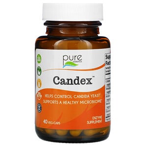 Pure Essence, Candex, 40 растительных капсул  Кандидаза