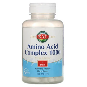 KAL, комплекс аминокислоты 1000, 1000 мг, 100 таблеток