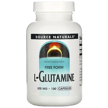 Source Naturals, L глутамин, 500 мг, 100 капсул