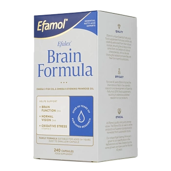 Efamol Brain Efalex Brain Formula, 240 капсул омега3