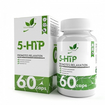 NaturalSupp 5 ХТП ( 5-Гидрокситриптофан) / 5HTP (5-Hydroxytryptophan)  100мг 60 капс.