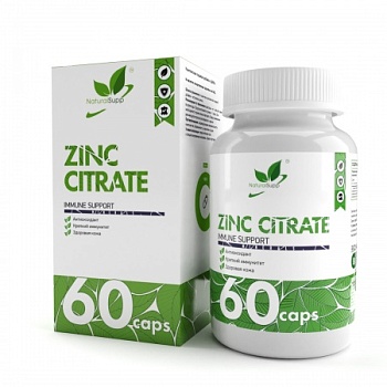 NaturalSupp Цинк цитрат / Zinc Citrate / 60 капс.