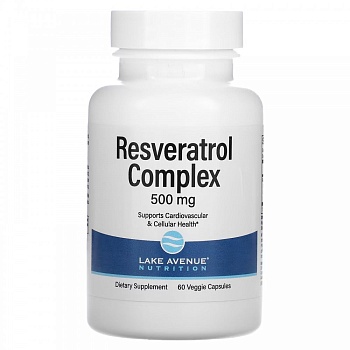Lake Avenue Nutrition, Комплекс с ресвератролом, 500 мг, 60 капсул 