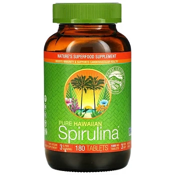 Nutrex Hawaii, Pure Hawaiian Spirulina, 1000 мг, 180 таблеток Спирулина