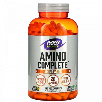 NOW Foods, Amino Complete, аминокислоты комплекс, 360 вегетарианских капсул