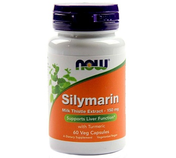NOW Foods, силимарин, экстракт расторопша, 150 мг, 60 растительных капсул