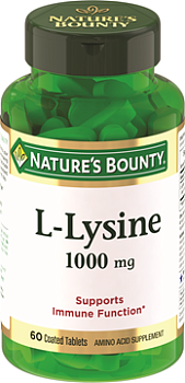 Natures Bounty Л-лизин 1000 мг 60 таб