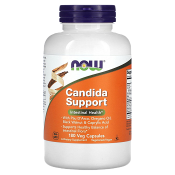 NOW Foods, Candida Support, 180 растительных капсул  Кандидаза