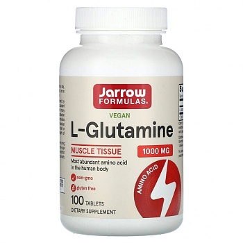 Jarrow Formulas, L глутамин, 1000 мг, 100 таблеток