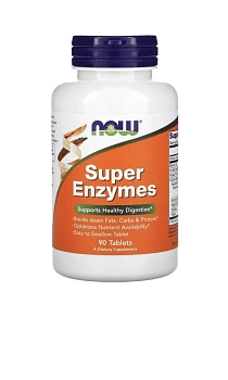 NOW Foods,Syper Enzymes суперферменты, 90 таблеток 