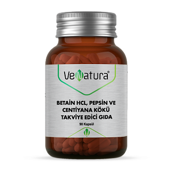 VeNatura Betaine HCL, Бетаин пепсин и добавка из корня горечавки