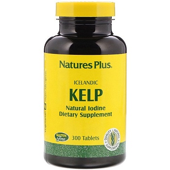 Natures Plus, Icelandic Kelp, 300 таблеток  йод